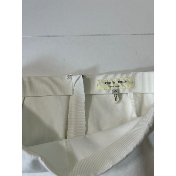 Rag & Bone Simone Slim Ankle Pants White‎ Cropped Pants Stretch Casual Size 10 - Picture 5 of 12